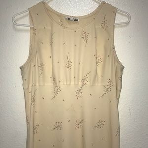 Contempo Casuals Vintage Maxi Dress Pale Yellow M